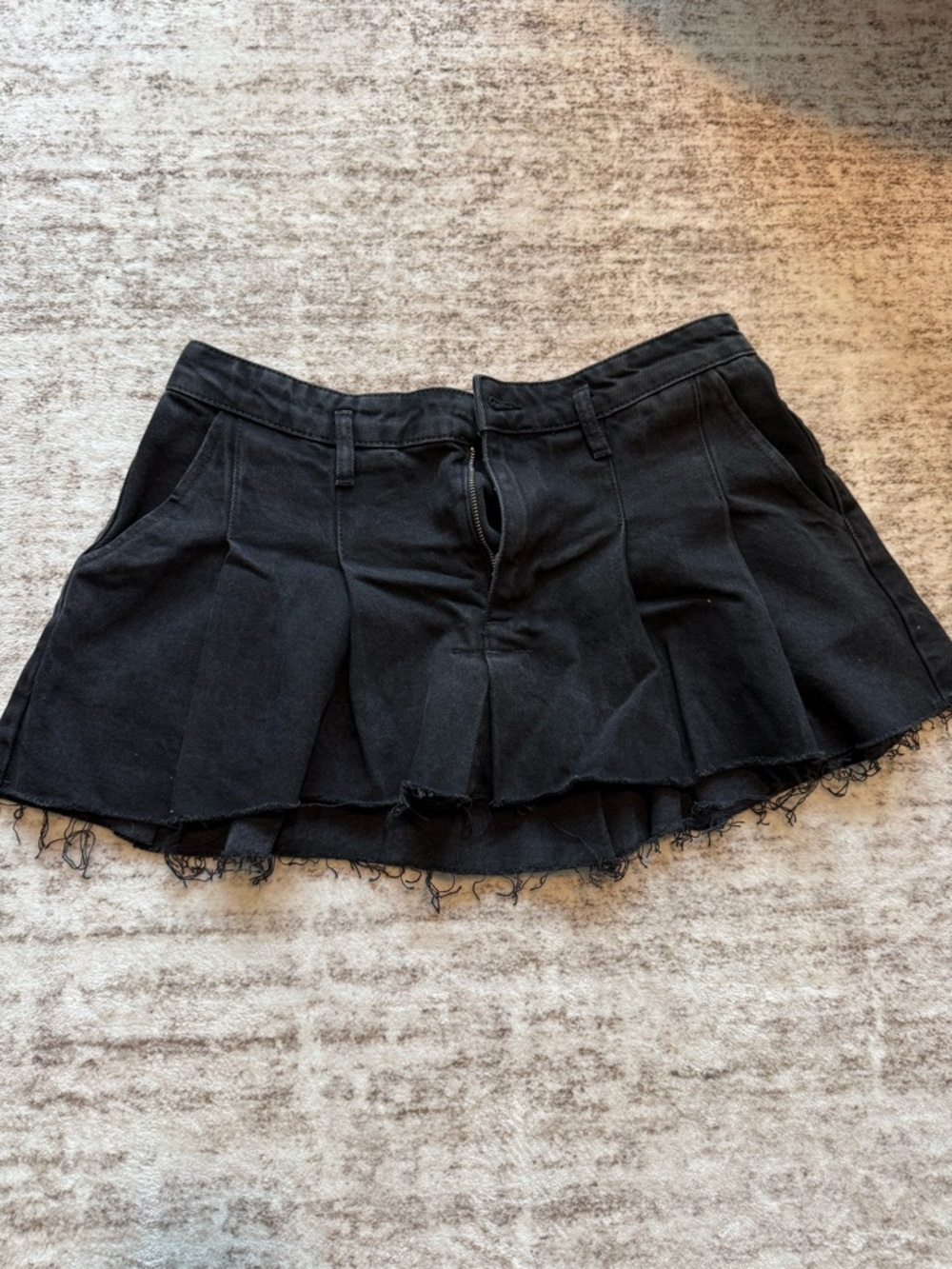 Zara Black Denim Skirt
